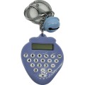 Брелок для ключей Калькулятор в виде сердечка, голубой, 10 см