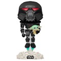 Фигурка Funko POP! Bobble: Star Wars: Mandalorian: Dark Trooper With Grogu (GW) (Exc) 58286