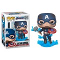 Фигурка Funko POP! Bobble: Marvel: Avengers Endgame: Captain America w/Broken Shield&Mjolnir 45137