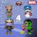Фигурка Funko POP! Bobble: Marvel: Holiday: Hulk/Groot/Cap Snowman/Thanos 4PK (Exc) 51796