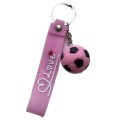 Брелок для ключей мяч футбольный розовый, 7 см