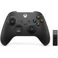 Беспроводной геймпад Microsoft Xbox Carbon Black + PC адаптер (1VA-00008)