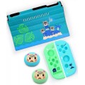 Чехол-шторка на экран + силиконовый чехол для Joy-Con + накладки на стики (Animal Crossing) (GNS-102) (Nintendo Switch)