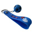 Брелок для ключей мяч футбольный синий, 7 см