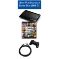 Игровая приставка Sony Playstation 3 (PS3) Super Slim 500 ГБ + Игра Grand Theft Auto V (GTA 5) + HDMI