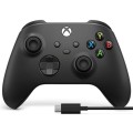 Беспроводной геймпад Microsoft Xbox Carbon Black + кабель USB Type-C