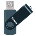 Флешка Hama "Rotate" USB 3.0, 256GB, 90MB/s, petrol blue