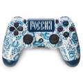 Беспроводной геймпад Sony Dualshock 4 кастомизированный (Гжель)